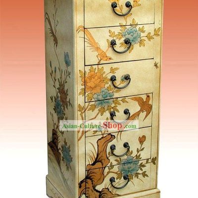 Chinese Hand Made Grey Wood Document Cabinet