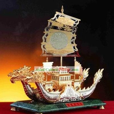 Chinese Ancient Palace Treasures Dragon Boat Ship