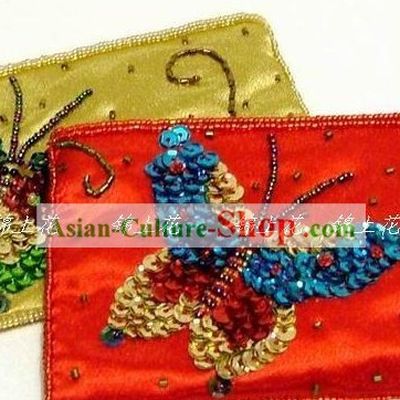 Chinese Hand Made Long Brocade Butterfly Purse