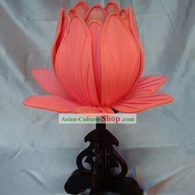 Hand Made Antique Style Silk Lotus Lantern (red)
