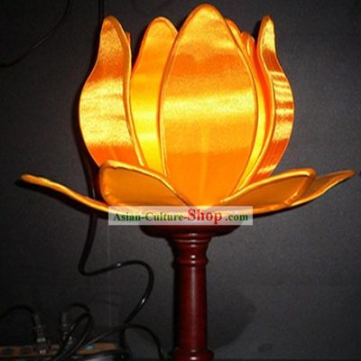 Chinese Hand Made Silk Palace Lotus Lamp (Lantern)
