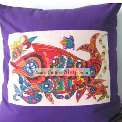 Chinese Classical Fok Cushion-Lucky Fish