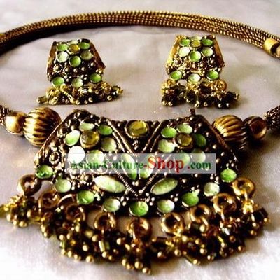Indian Stunning Unique Necklace and Earrings Set