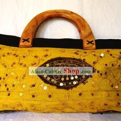 Indian Stunning Beautiful Hand Embroidered Long Handbag