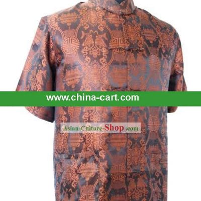 Chinese Mandarin Style Lucky "Xi" Blouse for Man