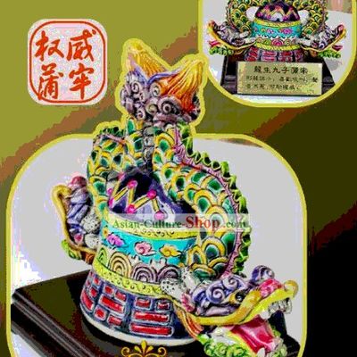 Chinese Classical Cochin Ceramics Statues Nine Sons of the Dragon-Chi Wen