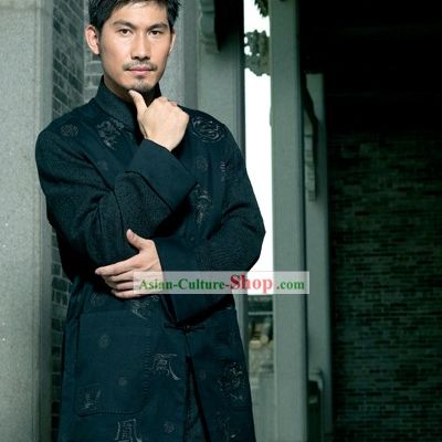 Chinese Classical Traditional Mandarin Blouse for Man-Wind