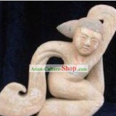 Chinese Tan San Cai Tri-color Dancing Lady