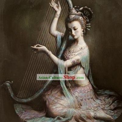 Rare Chinese Handicraft Embroidery Fresco-Ancient Palace Musician