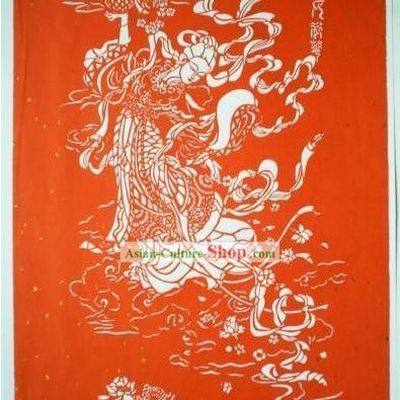 Chinese Paper Cuts Classics-Celestial Beauty Scattering Flowers