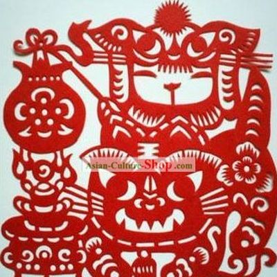 Chinese Paper Cuts Classics-Lucky Tiger Child