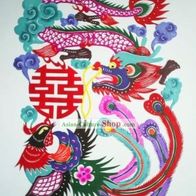 Chinese Paper Cuts Classics-Chinese Lobster Pieces Atop Garlic Greens 1