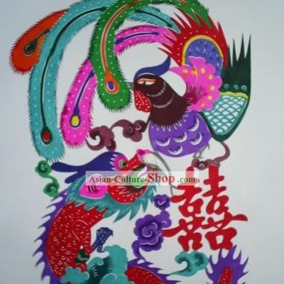 Chinese Paper Cuts Classics-Chinese Lobster Pieces Atop Garlic Greens 2