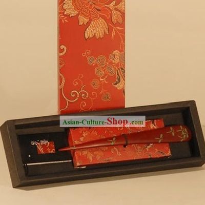 Chinese Carpenter Tan Ancient Style 100 Percent Hand Made Lacquerwork Hairpin