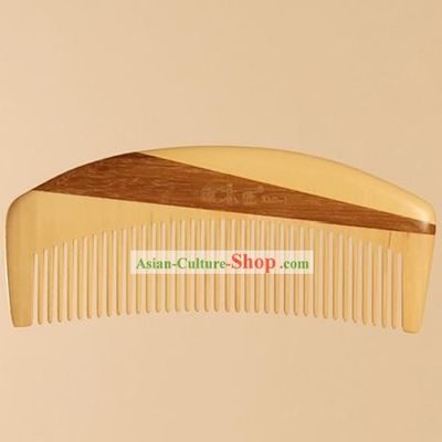 Chinese Carpenter Tan 100 Percent Handicraft Mixed Wood Comb