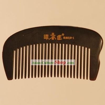 Chinese Carpenter Tan 100 Percent Handicraft Top Grade Natural Black Horm Comb