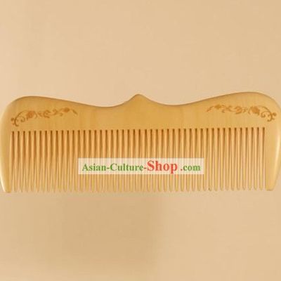 Chinese Carpenter Tan 100 Percent Handicraft Natural Box Love Comb