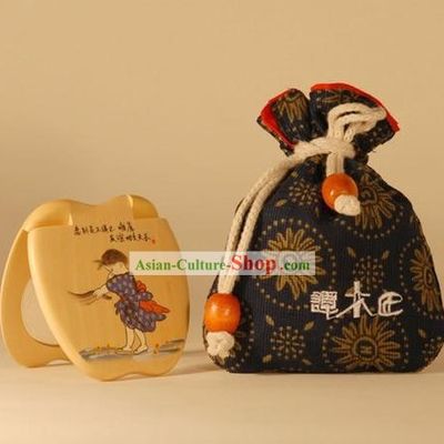 Chinese Carpenter Tan Double Sided Coloured Drawing Mirror-Friendship Last Forever