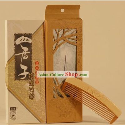 Chinese Carpenter Tan 100 Percent Natural Wooden Combs-Chrysanthemum(Man of Honour)