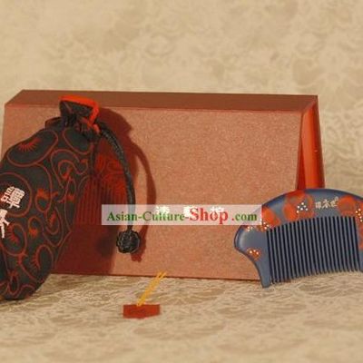 Chinese Carpenter Tan Lacquerwork Combs Gift Package-Harvest