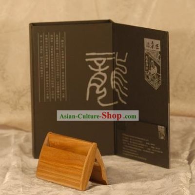 Chinese Carpenter Tan 100 Percent Hand Made Wooden Cardcase