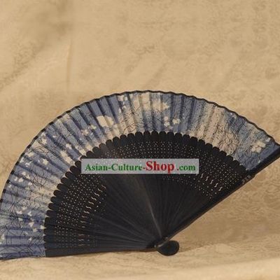 Chinese Carpenter Tan 100 Percent Hand Made Wooden Match Wishes Fan