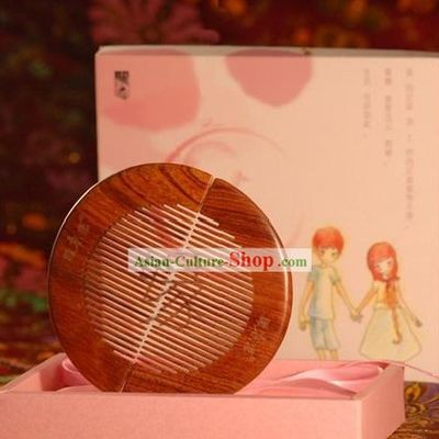 Chinese Carpenter Tan Natural Wood Combs Lovers Set-Predestined Affinity