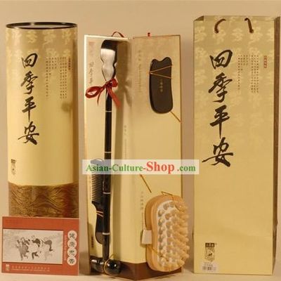 Chinese Carpenter Tan Hand Made 4 Pieces Parents Gift Set
