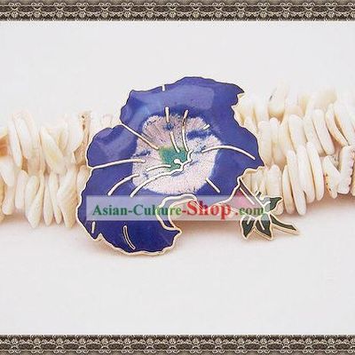 Chinese Cloisonne Brooch-Morning Glory