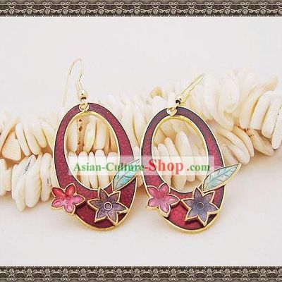 Chinese Ancient Mandarin Style Earrings-Red Lady