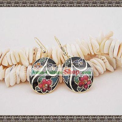 Chinese Classic Cloisonne Earrings-Fairy World