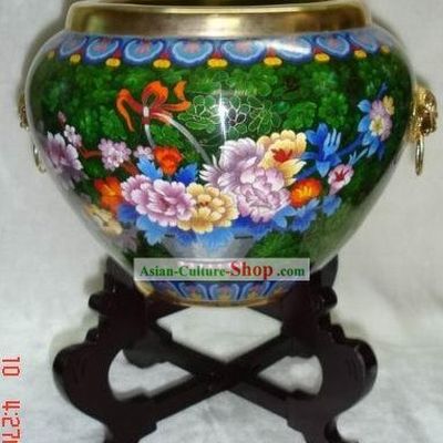 Chinese Cloisonne Goldfish Bowl-Pefect World