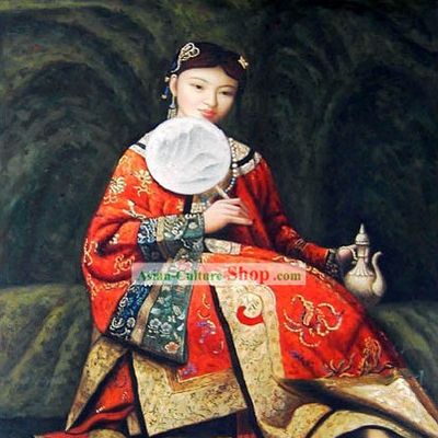 Chinese Oil Painting - Qing Dynasty Princess