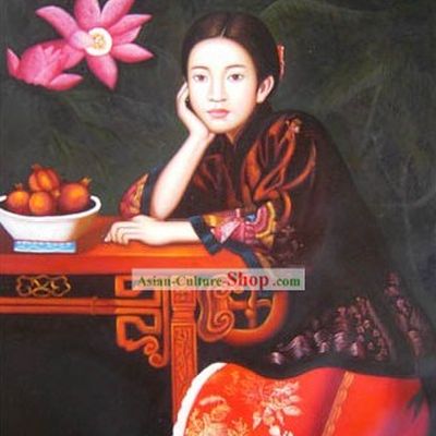 Chinese Oil Paintings - Ancient Maiden