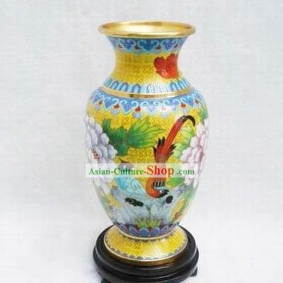 Chinese Cloisonne Goldfish Bowl-Bird King