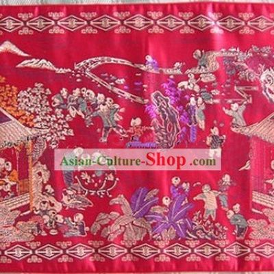 Chinese Lucky Red Pillowslip-The More Sons, The More Blessings