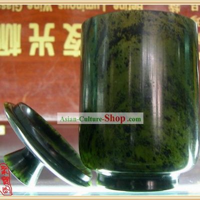 China Dunhuang Luminated Jade Cup with Cover