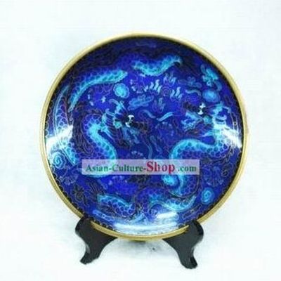Chinese Palace Dragon Pair Closionne Plate