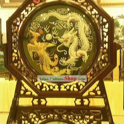 Chinese Double-sided Embroidery Handicraft-Dragon and Phoenix
