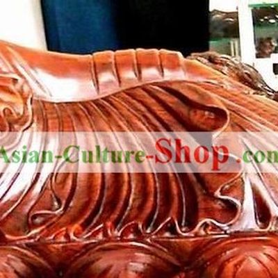 Chinese Hand Carved Ebony Wood Statue-Sakyamuni