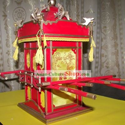 Chinese Traditional Handmade Dragon and Phoenix Wedding Sedan