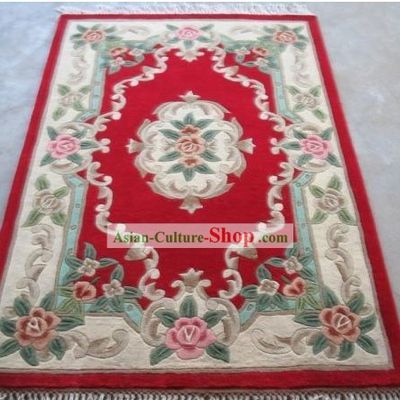 Art Decoration Chinese 100 Percent Wool Hand Embroidered Rug (152*198CM)