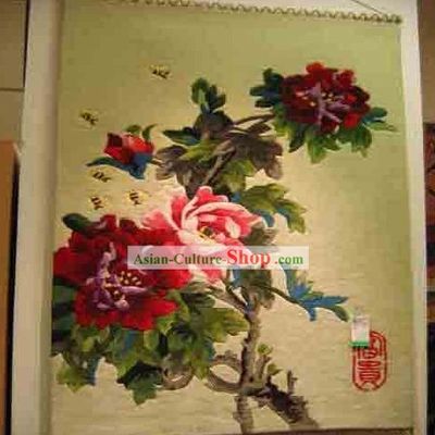 Art Decoration Chinese 100 Percent Wool Hand Embroidered Tapestry (85*160cm)