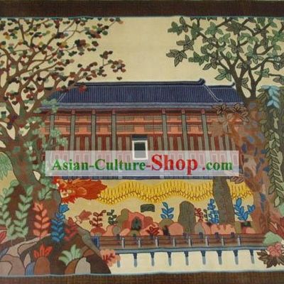 Art Decoration Chinese Hand Made Thick Natural Silk Hanging Rug(180¡Á120cm)