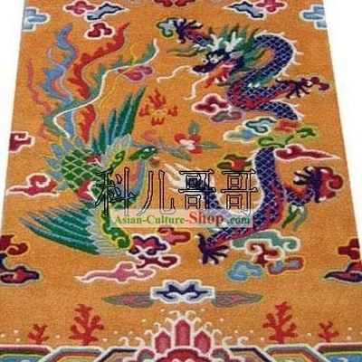 Art Decoration Chinese Hand Made Wool Dragon and Phoenix Rug 1 (180¡Á93cm)