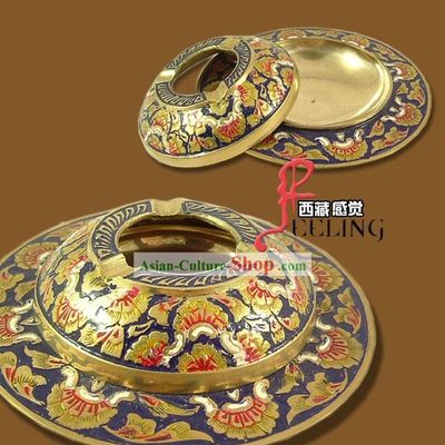 Tibetan Butterfly Brass Ashtray