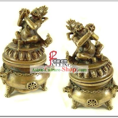 Tibetan Brass Pu Ba Shi Neng Censer