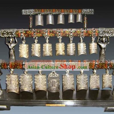 Chinese Antique Style Three Layers 20 Dragon Bell Set (BIAN ZHONG)