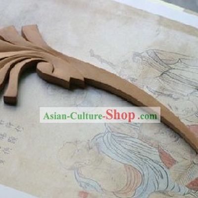 Hand Carved Chinese Traditional Walnut Hair Pin (Hairpin)- Missing