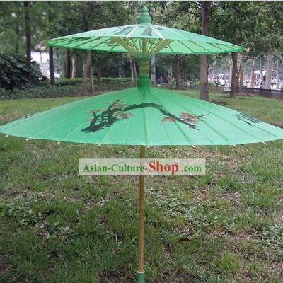 Chinese Handmade and Painted Two-Layers Silk Wedding Romantic Umbrellas Parasols 2